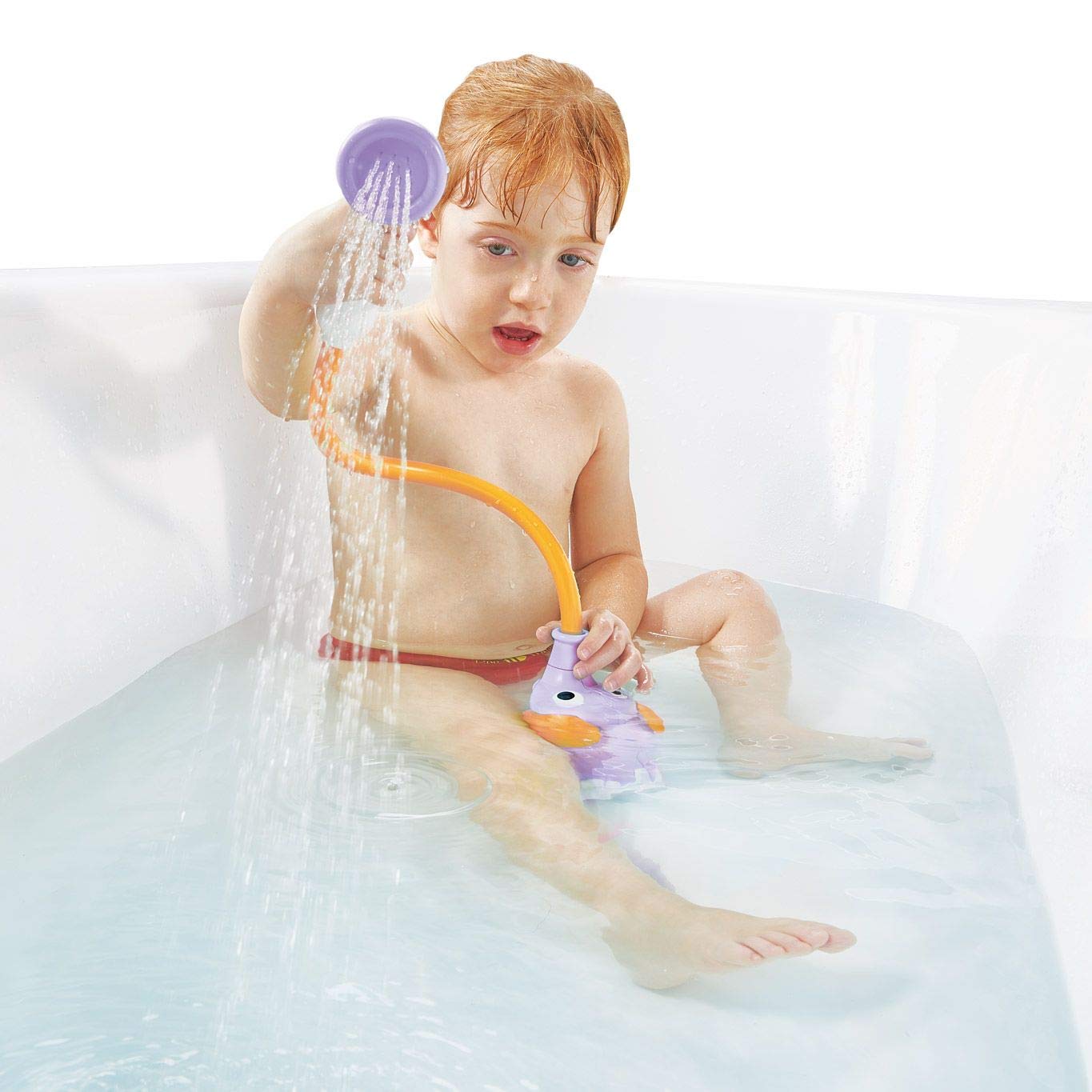 Yookidoo Baby Bath Shower Head — Elephant Water Pump & Trunk Spout (Tub or Sink)