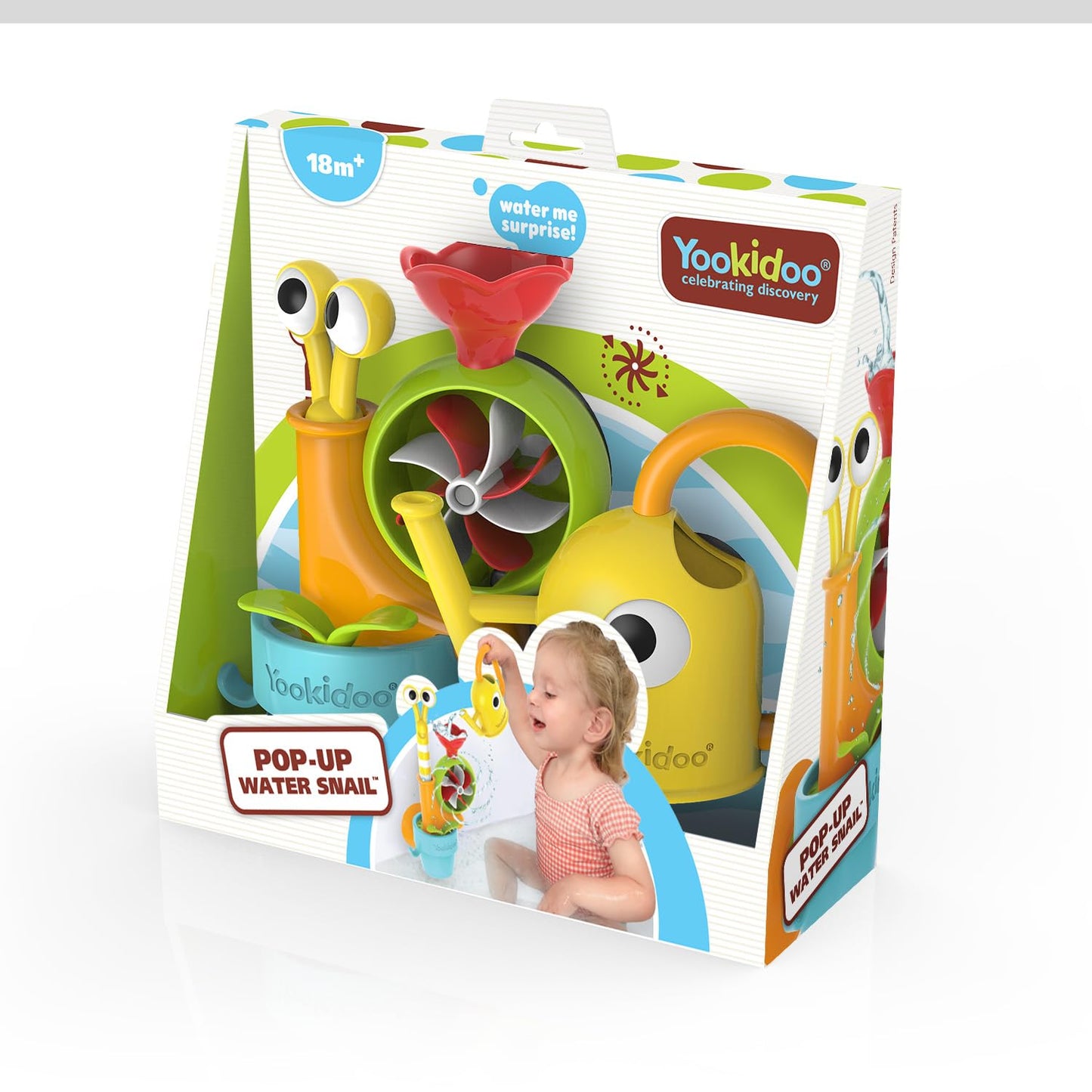 Yookidoo Toddler Bath Toy: Pop-Up Snail Sprinkler – Mold-Free Tub Attachment