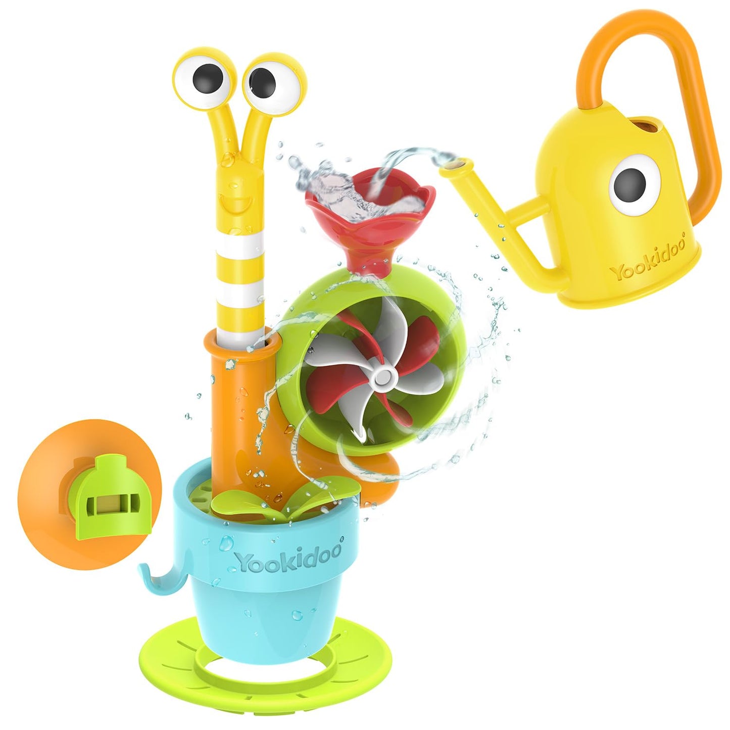 Yookidoo Toddler Bath Toy: Pop-Up Snail Sprinkler – Mold-Free Tub Attachment