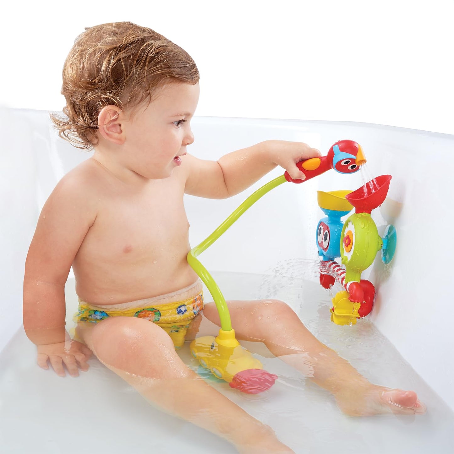 Yookidoo Submarine Spray Station — Mold-Free, Wall-Mounted Bath Toy for Kids 2+ with Battery-Operated Shower Head