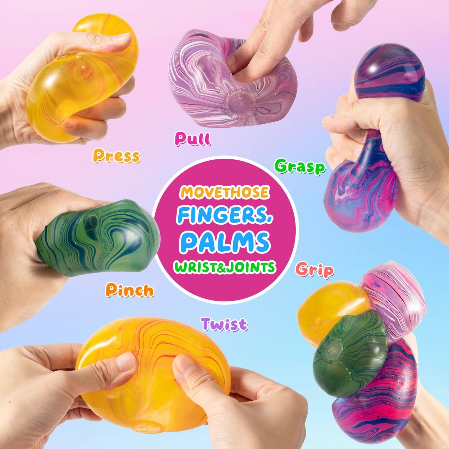 Yooshi Fidget Toys Squishy Stress Cube – Ice Cube Sensory Toy for Adults & Kids (Purple)