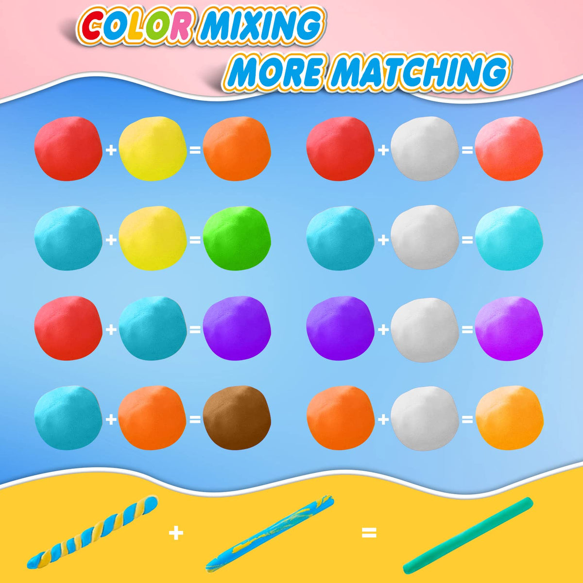 YOPINSAND Air Dry Clay — 36 Colors for Kids