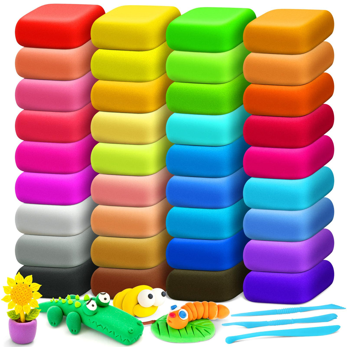 YOPINSAND Air Dry Clay — 36 Colors for Kids