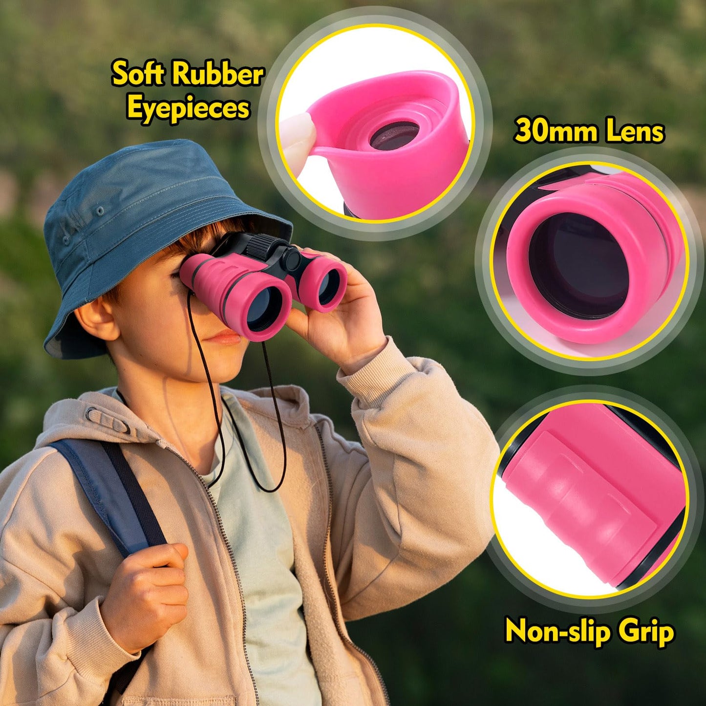 YOPINSAND Kids Binoculars – Lightweight 4x Magnification for Outdoor Exploration
