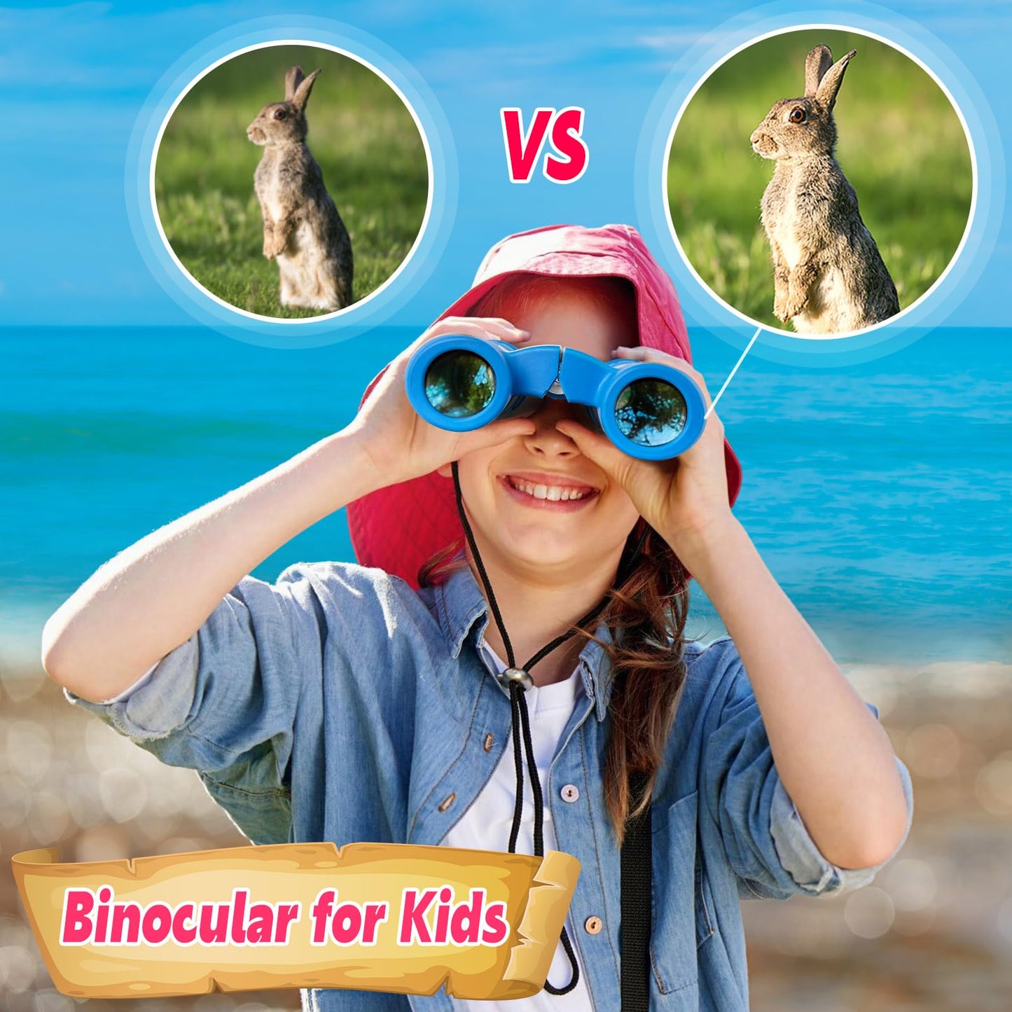 YOPINSAND Kids Binoculars for Ages 3-12 | Lightweight Outdoor Binoculars