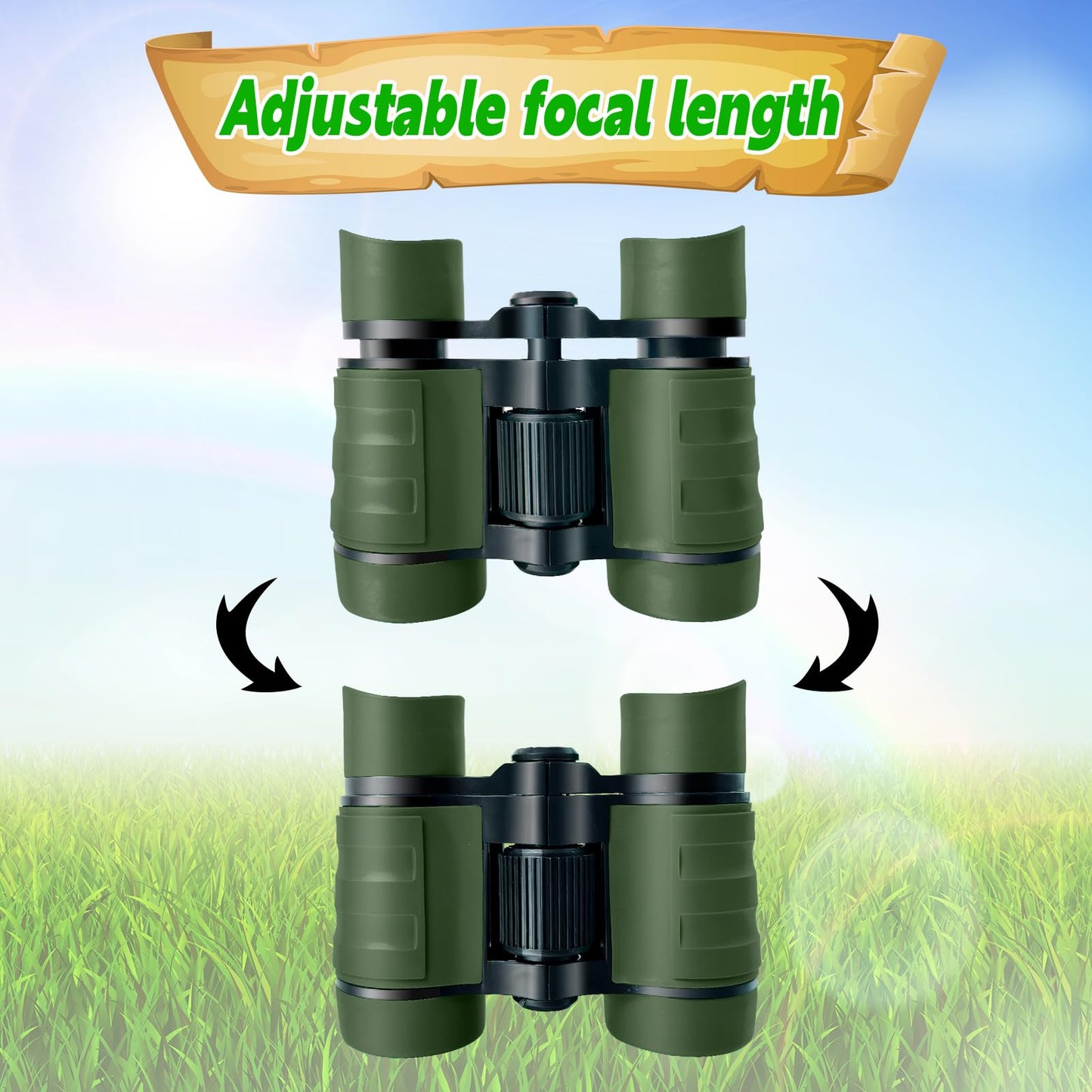 YOPINSAND Kids Binoculars for Ages 3-12 — Lightweight 4x Magnification for Outdoor Exploration