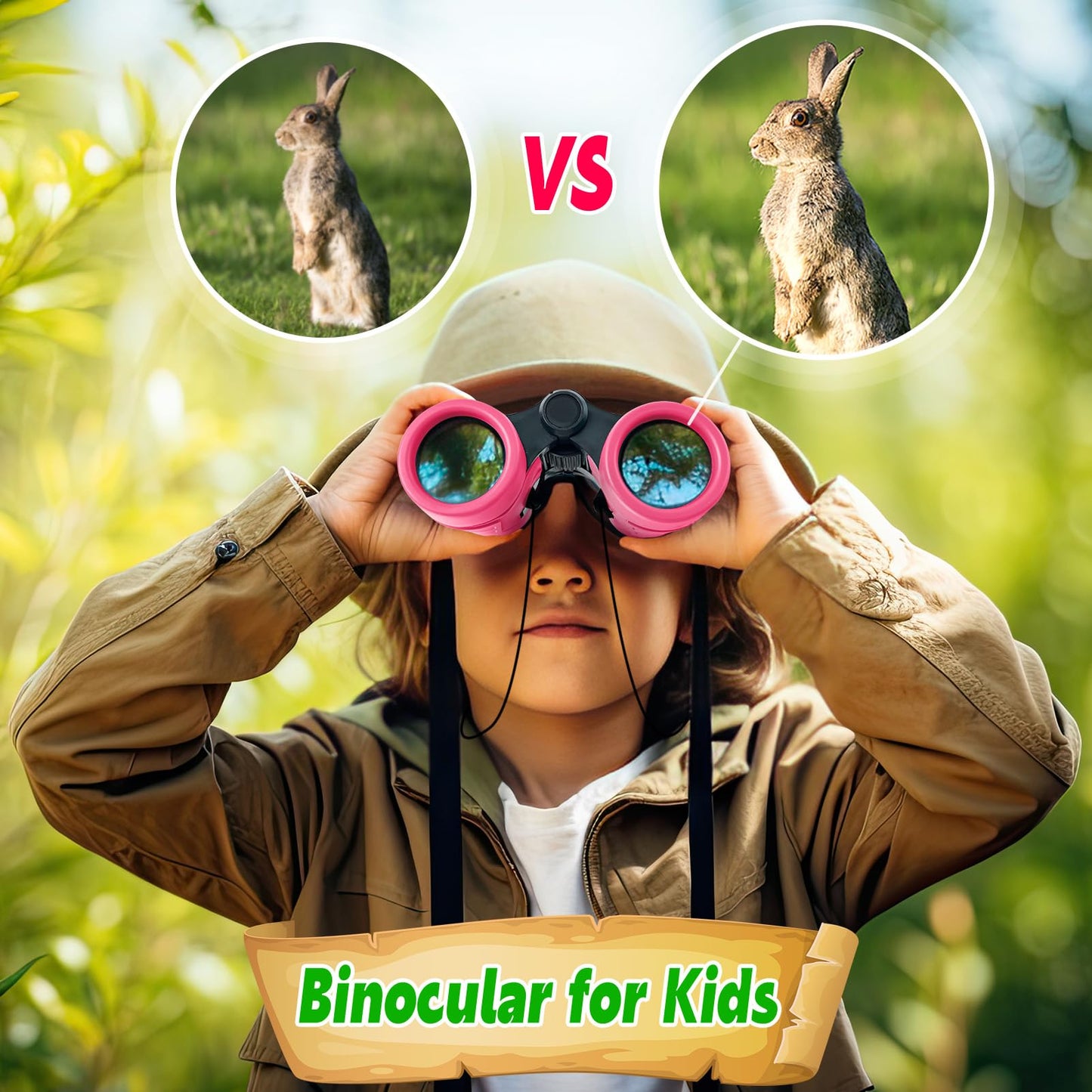 YOPINSAND Kids Binoculars – Lightweight 4x Magnification for Outdoor Exploration