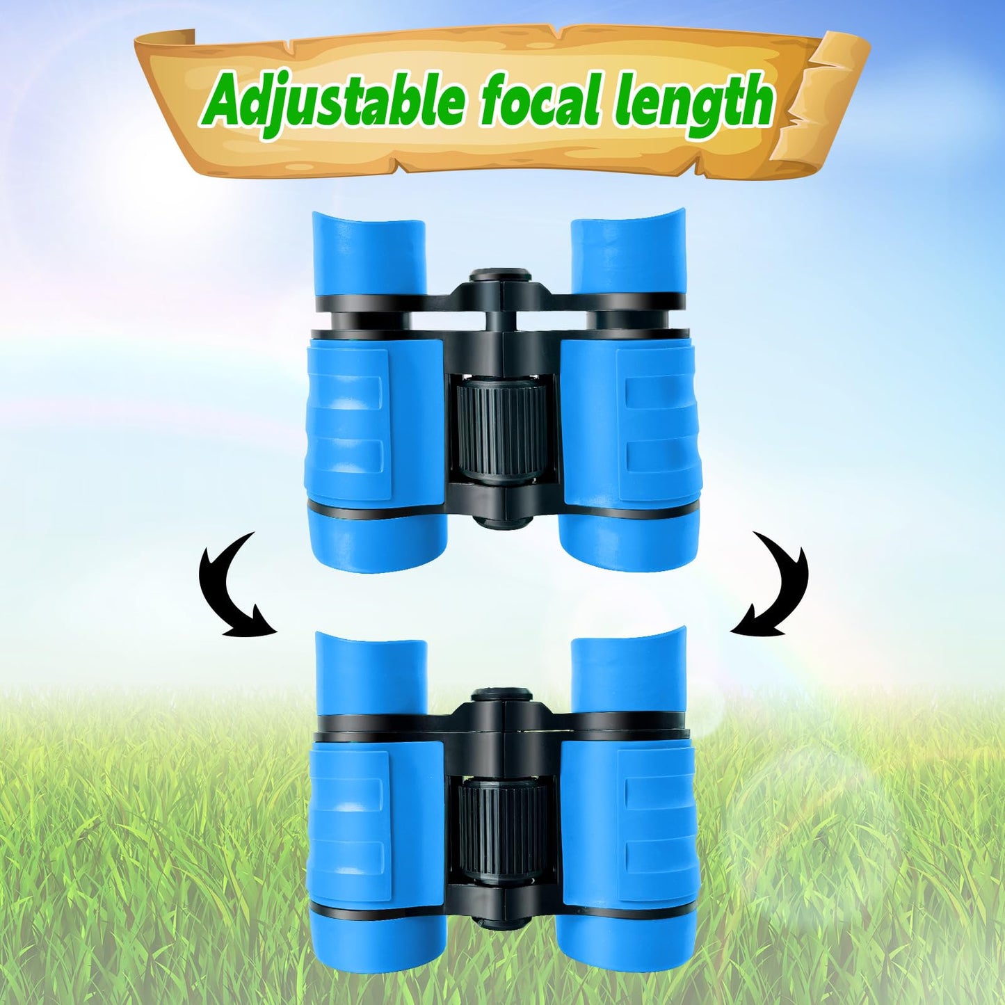 YOPINSAND Kids Binoculars for Ages 3-12 — Lightweight 4x Magnification for Outdoor Exploration