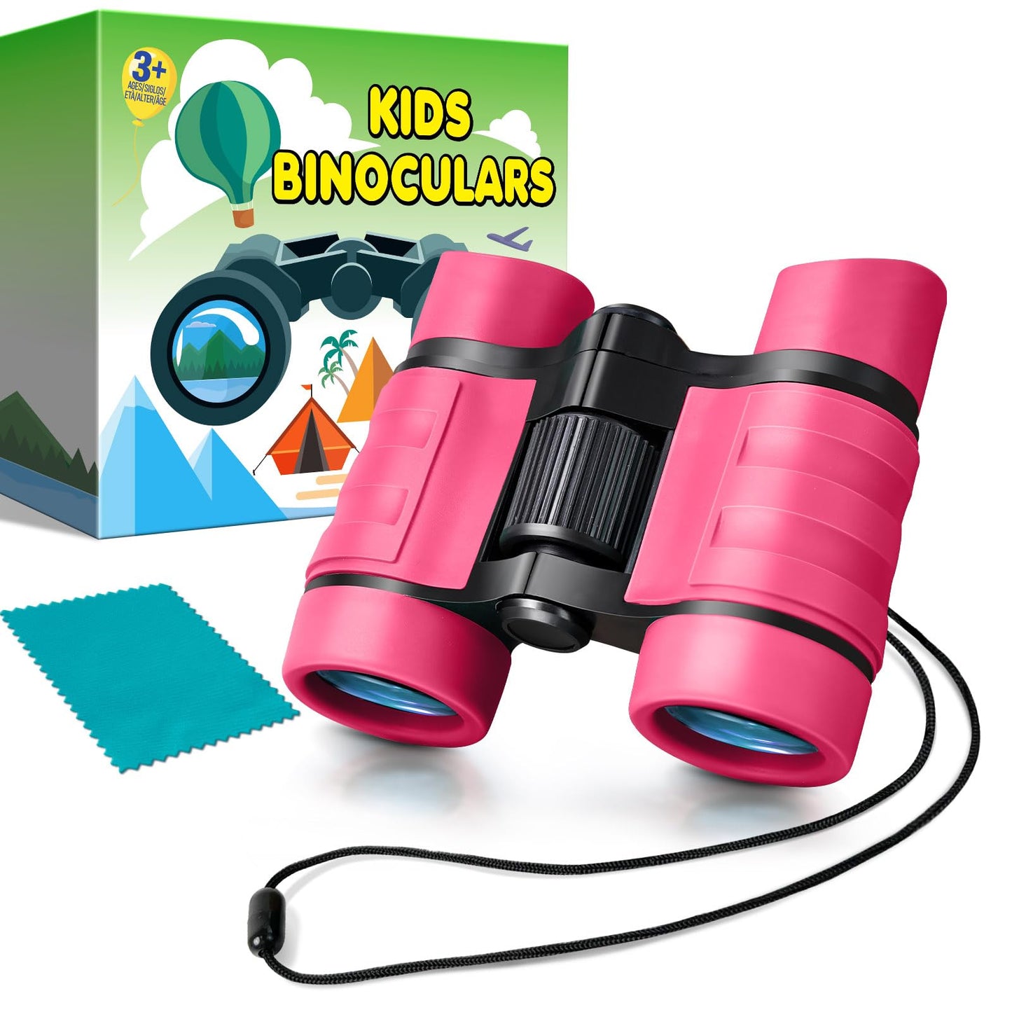 YOPINSAND Kids Binoculars – Lightweight 4x Magnification for Outdoor Exploration