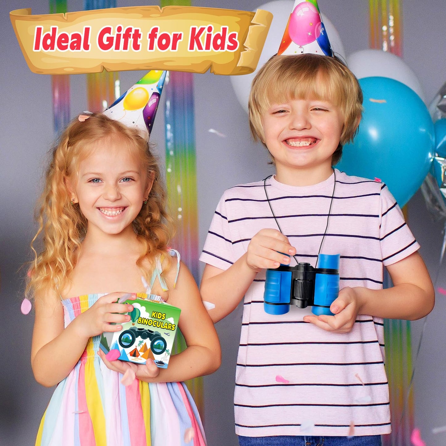 YOPINSAND Kids Binoculars for Ages 3-12 — Lightweight 4x Magnification for Outdoor Exploration