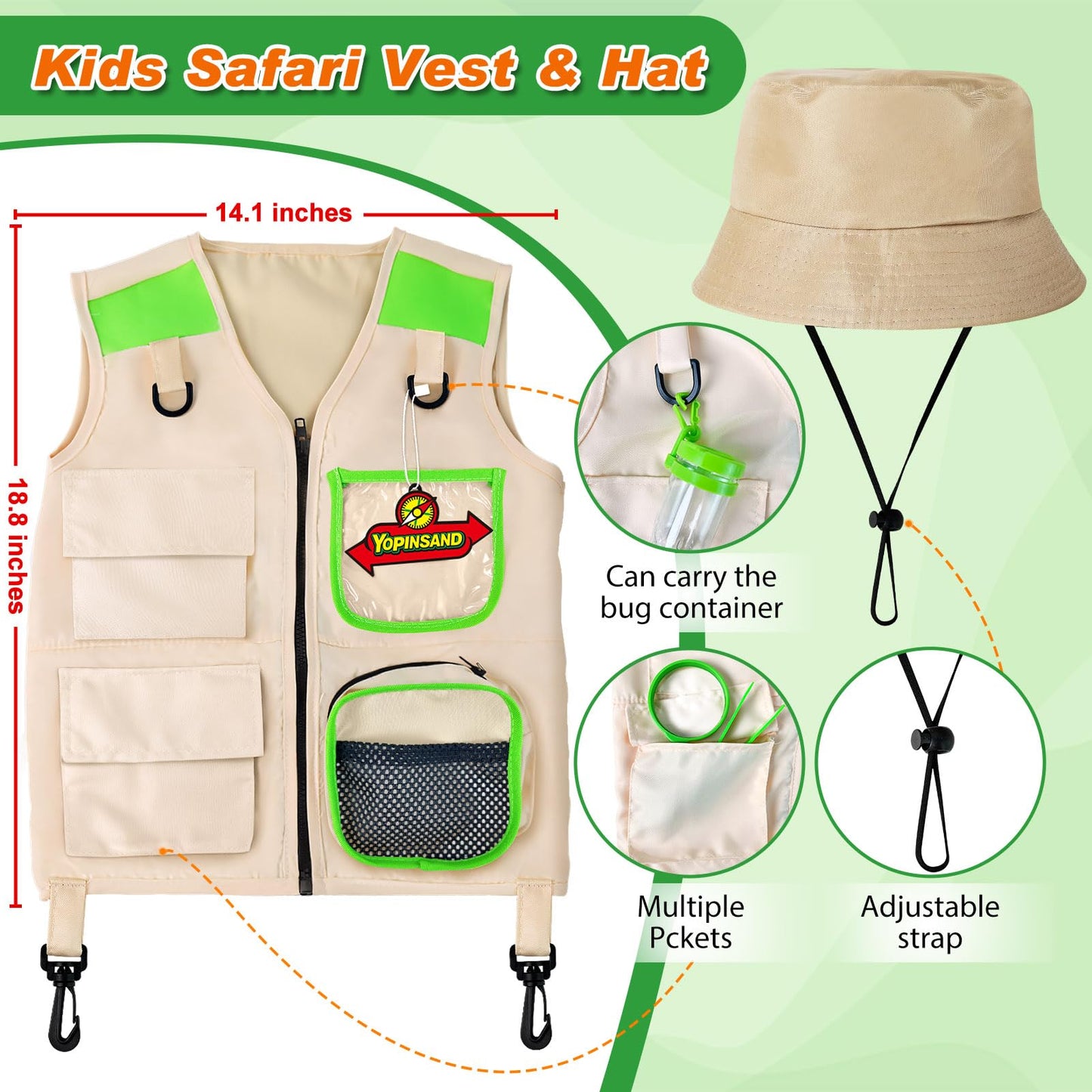 YOPINSAND Kids Explorer Kit & Bug Catcher Kit – Outdoor Adventure Gear for Ages 3–8