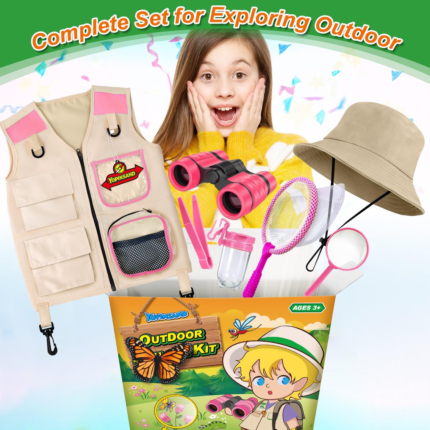 YOPINSAND Kids Explorer Kit & Bug Catcher Kit – Outdoor Adventure Gear for Ages 3–8