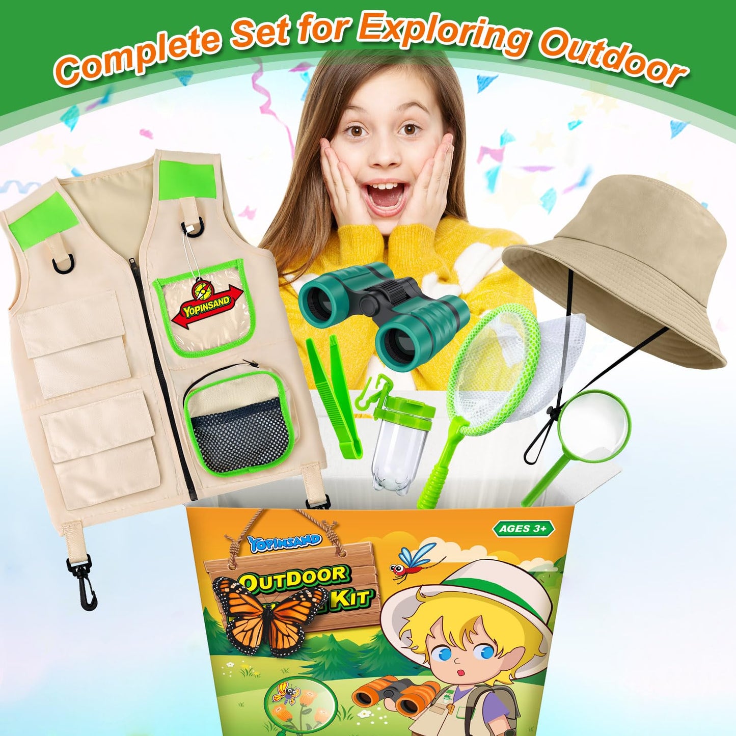 YOPINSAND Kids Explorer Kit & Bug Catcher Kit – Outdoor Adventure Gear for Ages 3–8