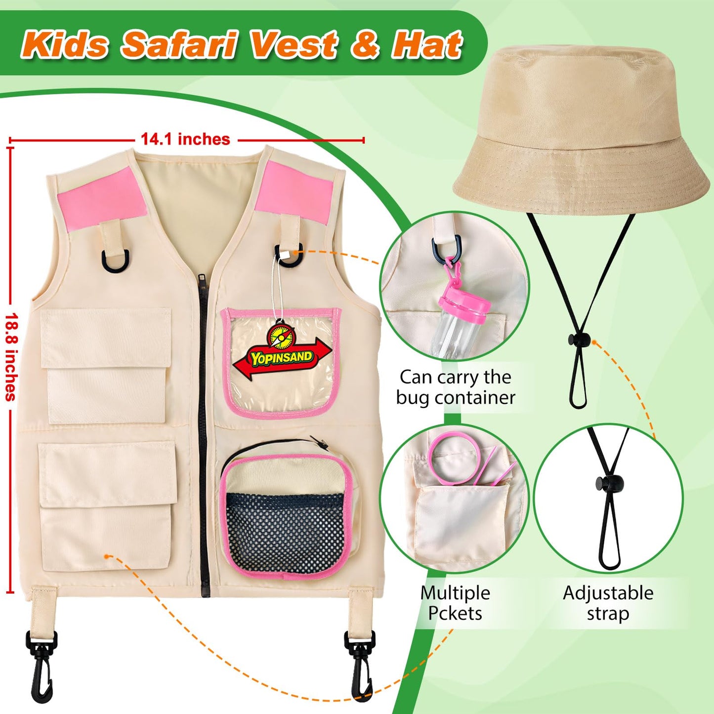 YOPINSAND Kids Explorer Kit & Bug Catcher Kit – Outdoor Adventure Gear for Ages 3–8