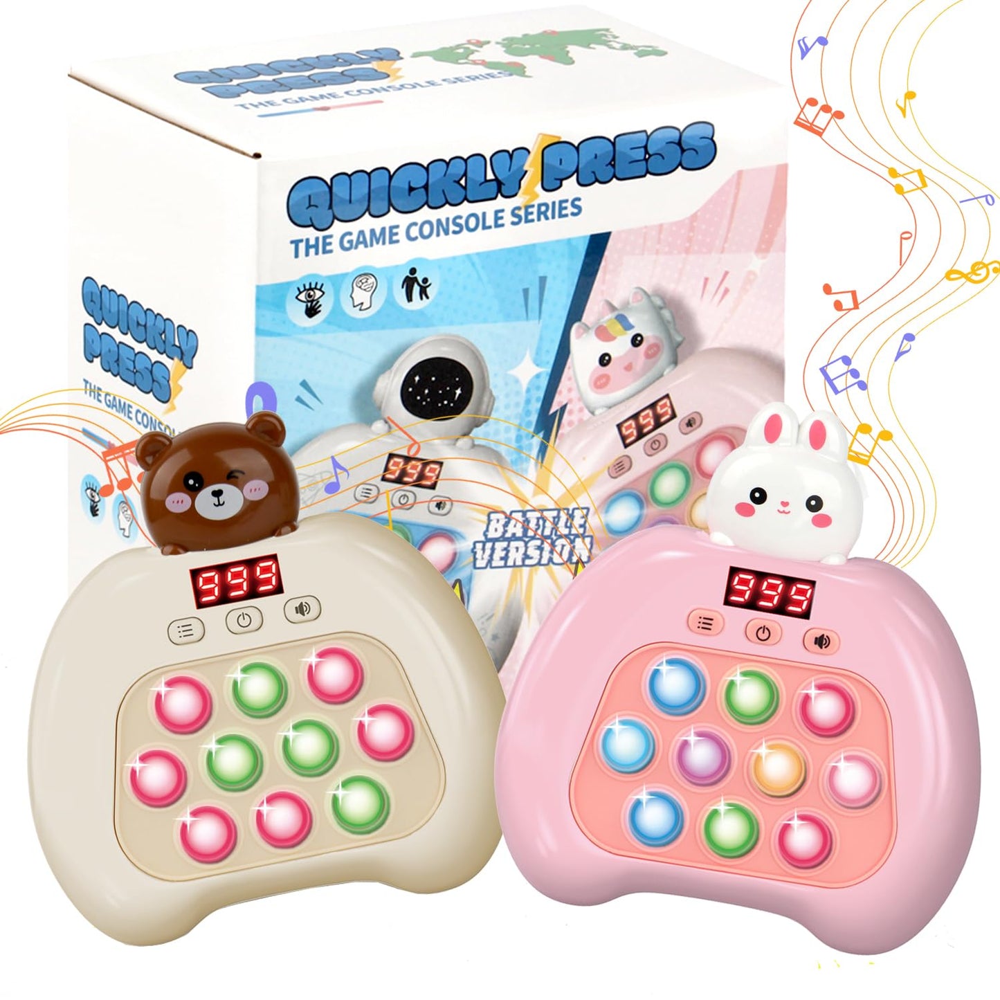 YOPYCCD Electronic Pop It LED Battle Toy – 2-Player Online Bubble Pop & Brain Training
