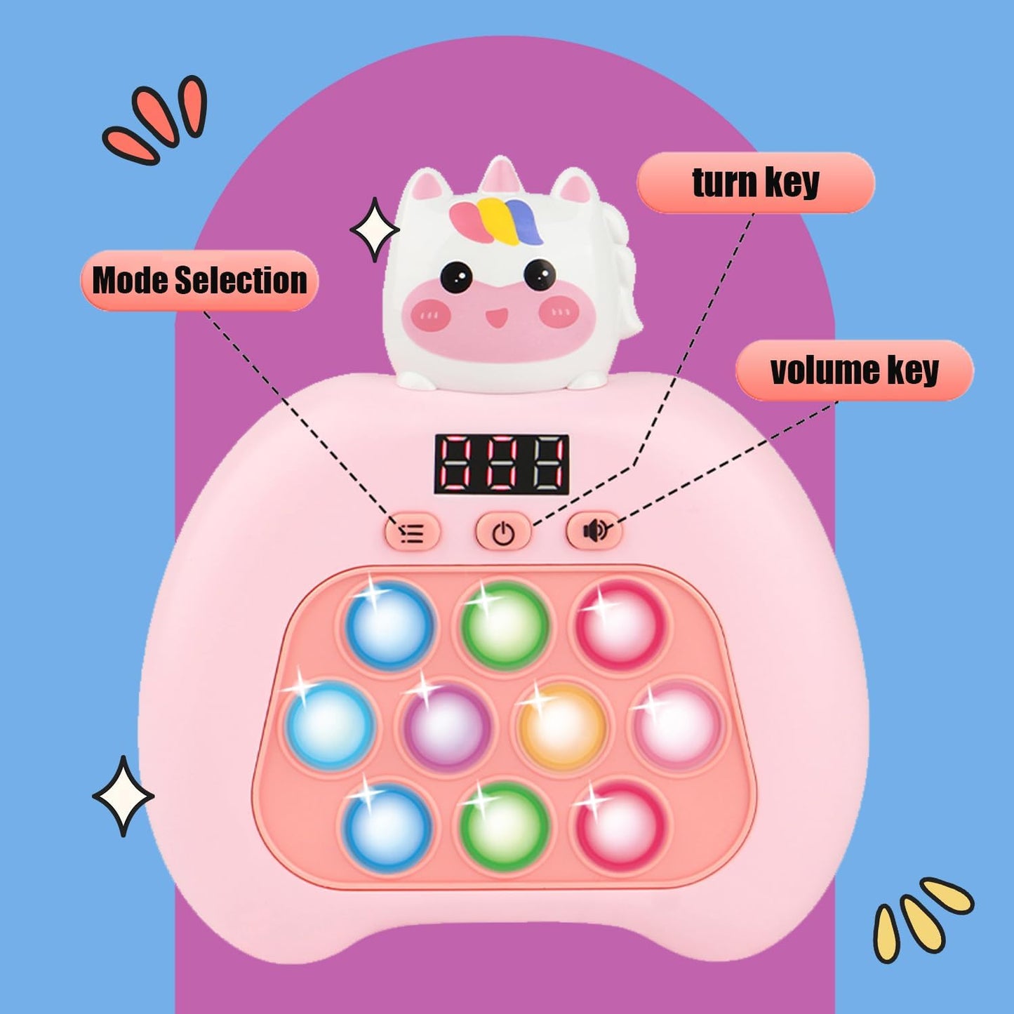 YOPYCCD Electronic Pop It LED Battle Toy – 2-Player Online Bubble Pop & Brain Training