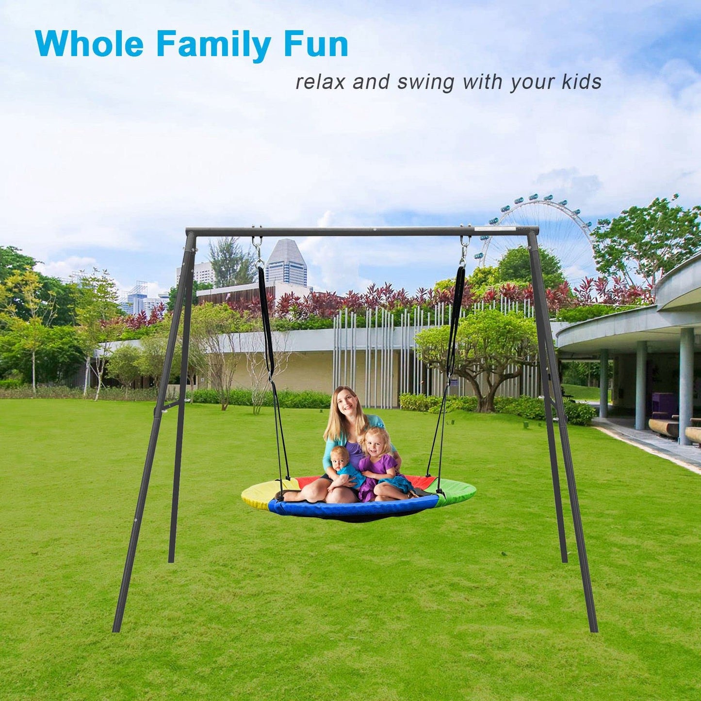 Yorovent 440lbs Swing Stand A Frame – 71” Heavy Duty Metal Swing Frame, Anti-Rust & All-Weather