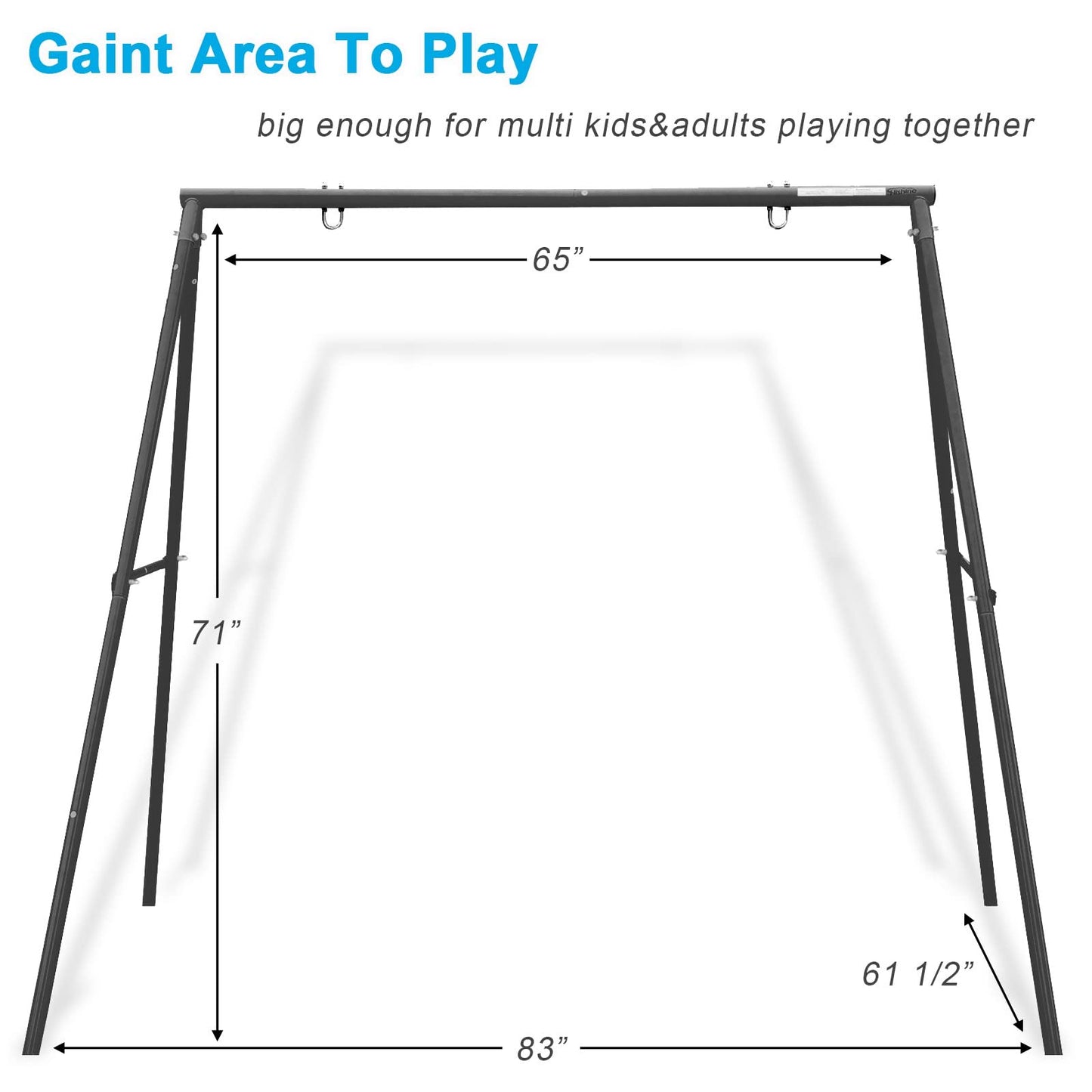 Yorovent 440lbs Swing Stand A Frame – 71” Heavy Duty Metal Swing Frame, Anti-Rust & All-Weather