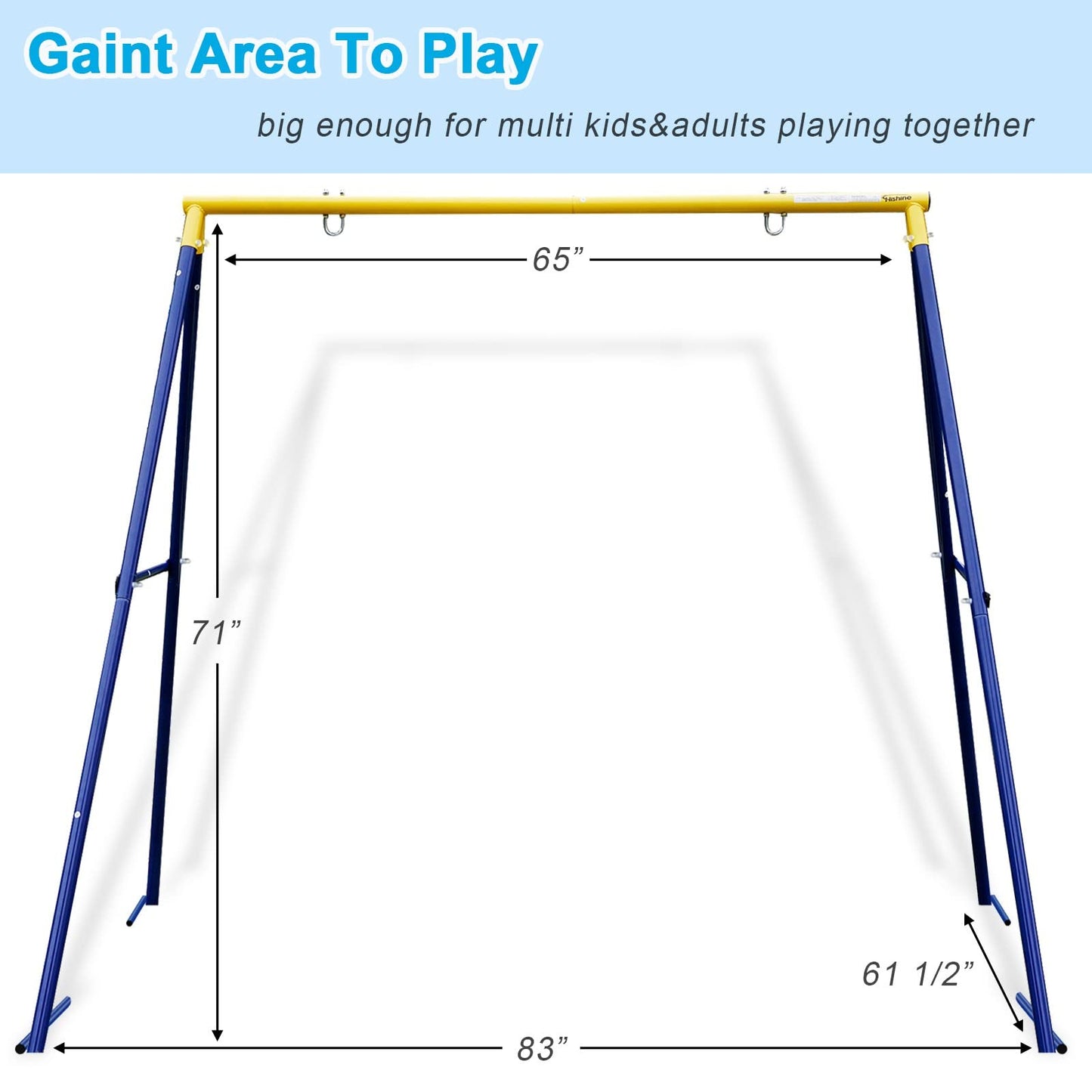 Yorovent 440lbs Swing Stand A-Frame – 71-inch Heavy-Duty Metal Frame, Anti-Rust All-Weather, Fits Saucer Swing & Swing Chair