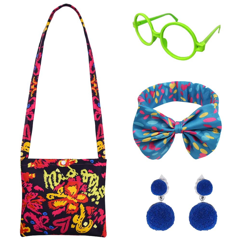 Yosbabe Mirabel Costume Accessories Set – Crossbody Bag, Green Glasses, Headband, Earrings