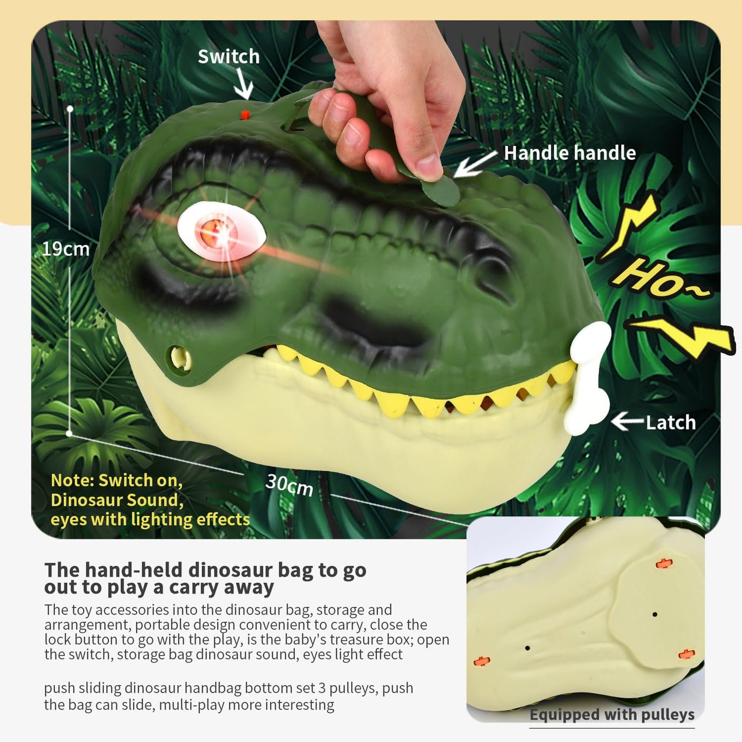 Yositochuan Dinosaur Noodle Maker Toy – Dough Play Set for Kids 2-4 (Dinosaur Head)