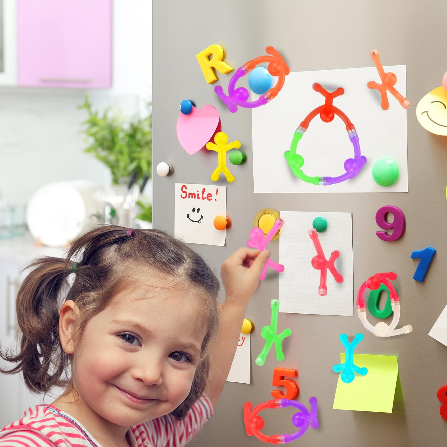 YOTNUS Valentines Day Gifts for Kids — 24 Magnetic People Magnets