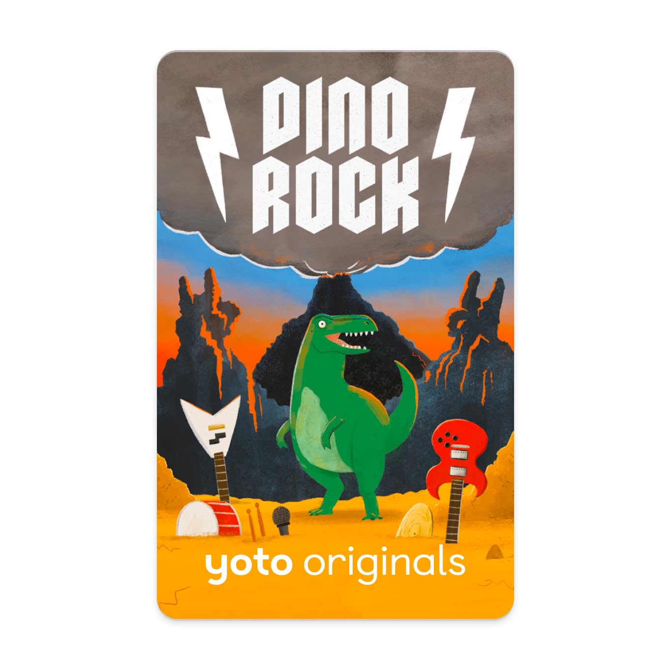 YOTO Dino Rock Card – Screen-Free Kids Audio for Dino Fans (Ages 3+)