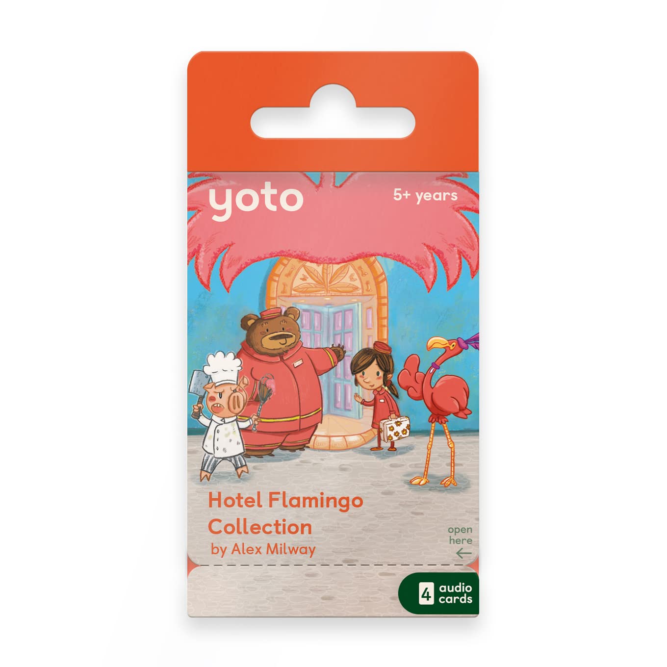 YOTO Hotel Flamingo by Alex Milway – 4 Kids Audio Cards for YOTO Player & Mini | Screen-Free Stories, Ages 5+