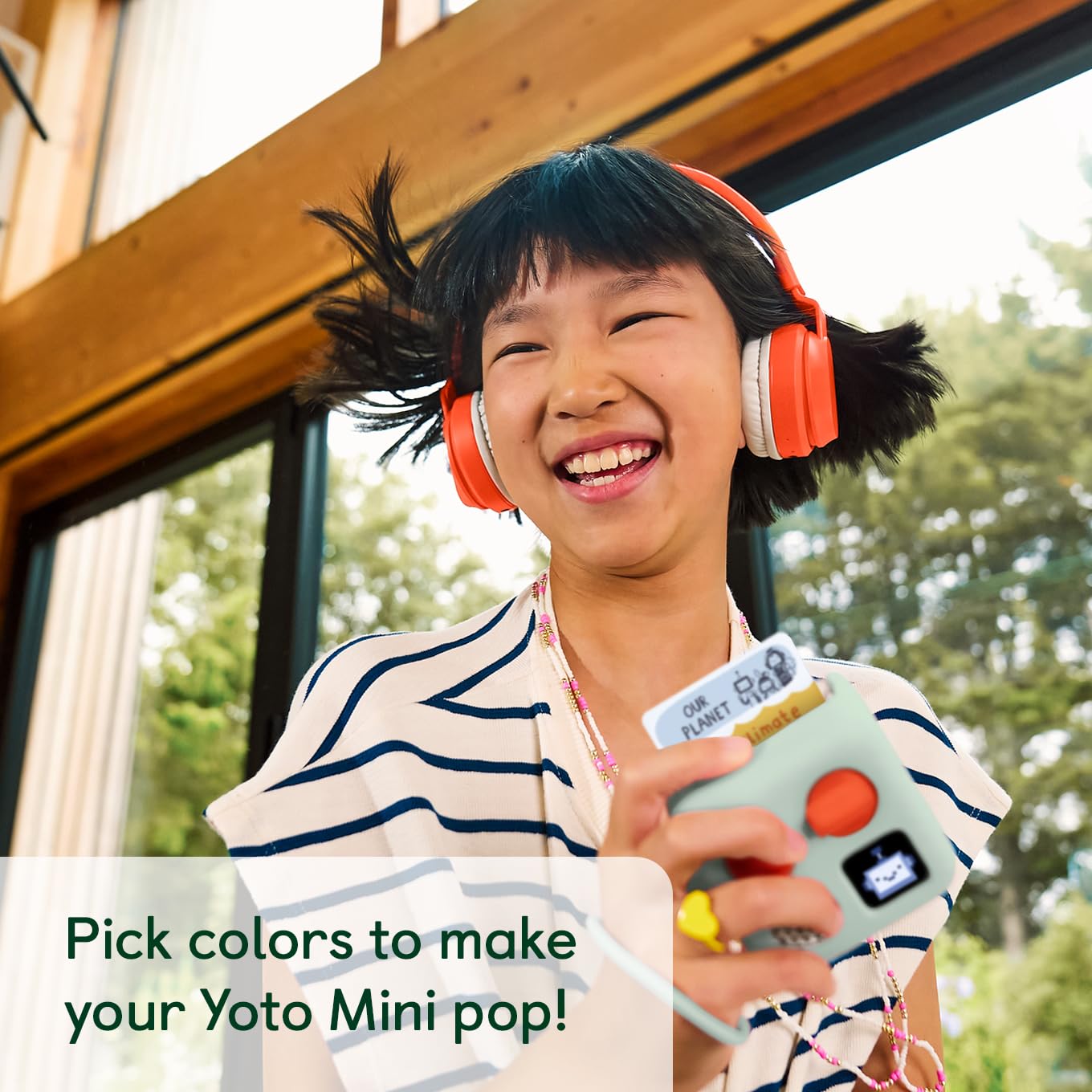 Yoto Mini Adventure Jacket Frog Soup Green with Matching Wrist Lanyard | Protective Silicone Sleeve Case