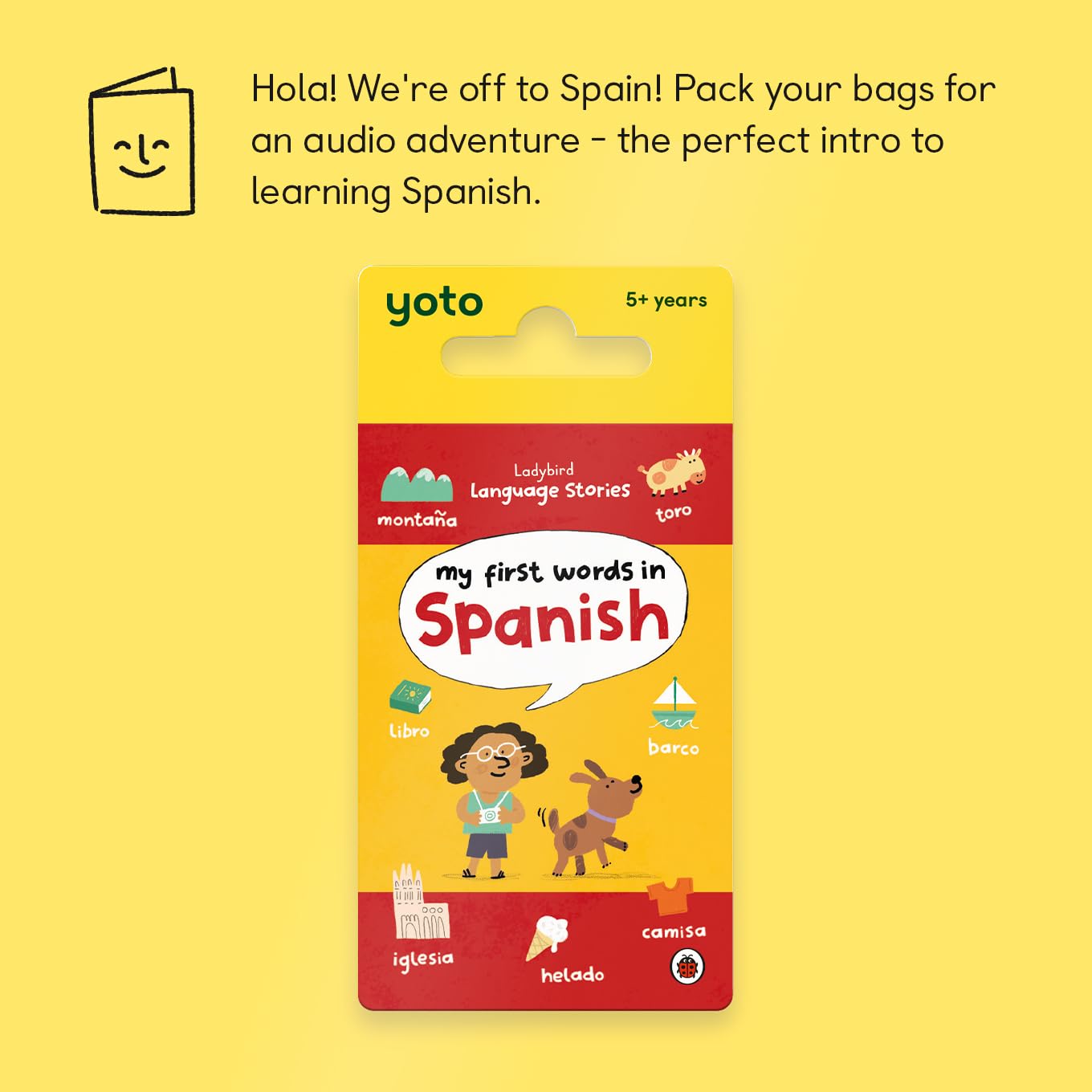 YOTO Ladybird Language Stories: My First Words in Spanish – Screen-Free Spanish Learning Card (Ages 5+)