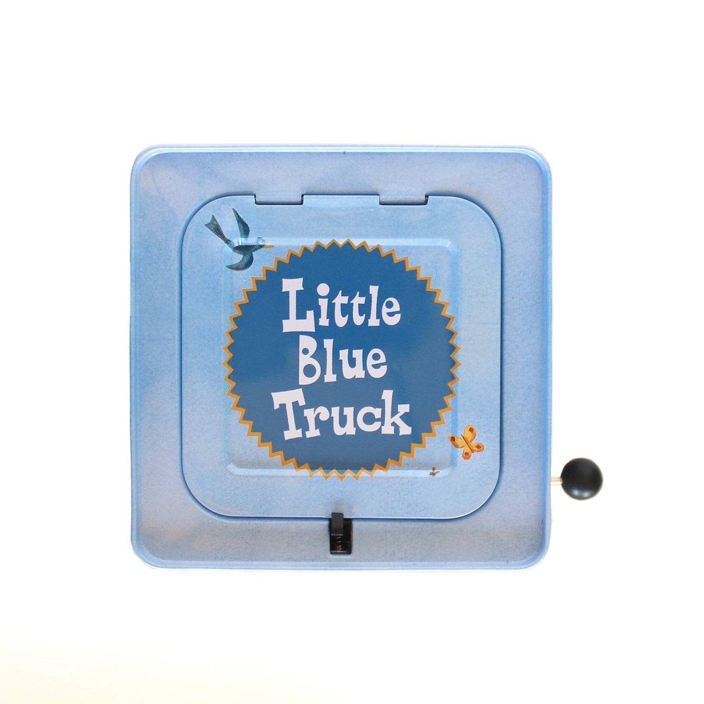 YOTTOY Little Blue Truck Jack-in-the-Box Infant Plush Toy with Music – 5.5-Inch Square