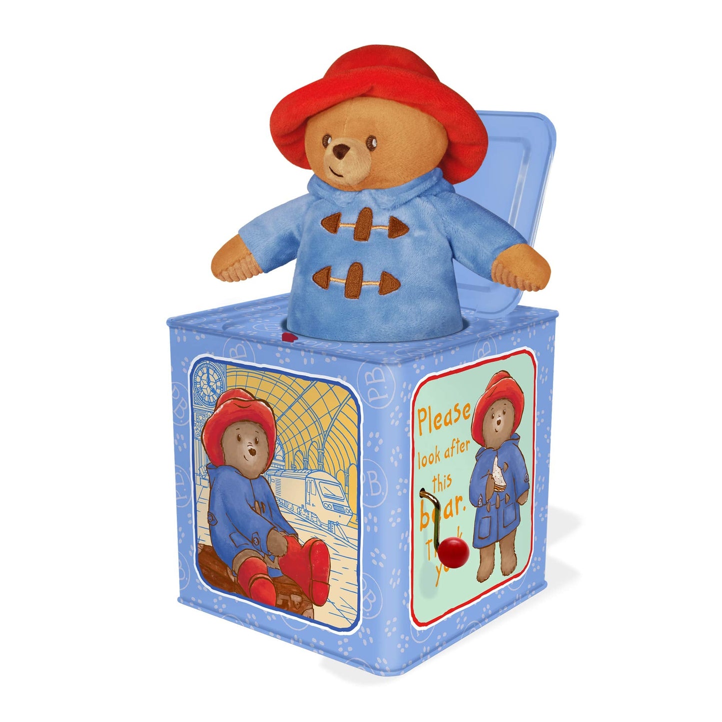 YOTTOY Paddington Bear Collection | Baby Jack-in-the-Box Plush with Music