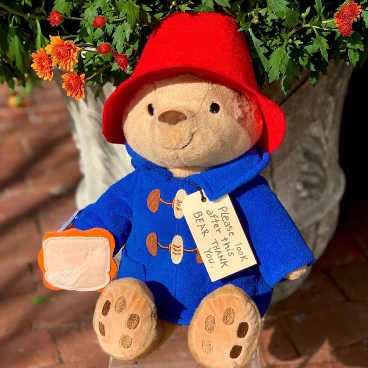 YOTTOY Paddington Bear Collection – Classic Seated Paddington Plush Toy, 12-Inch Height