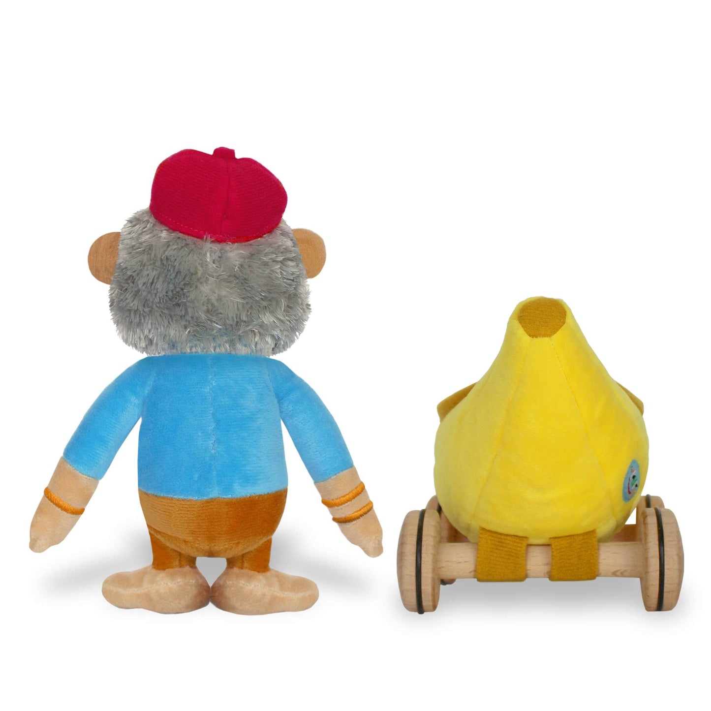 YOTTOY Richard Scarry Bananas Gorilla 2-in-1 Bananamobile Soft Toy
