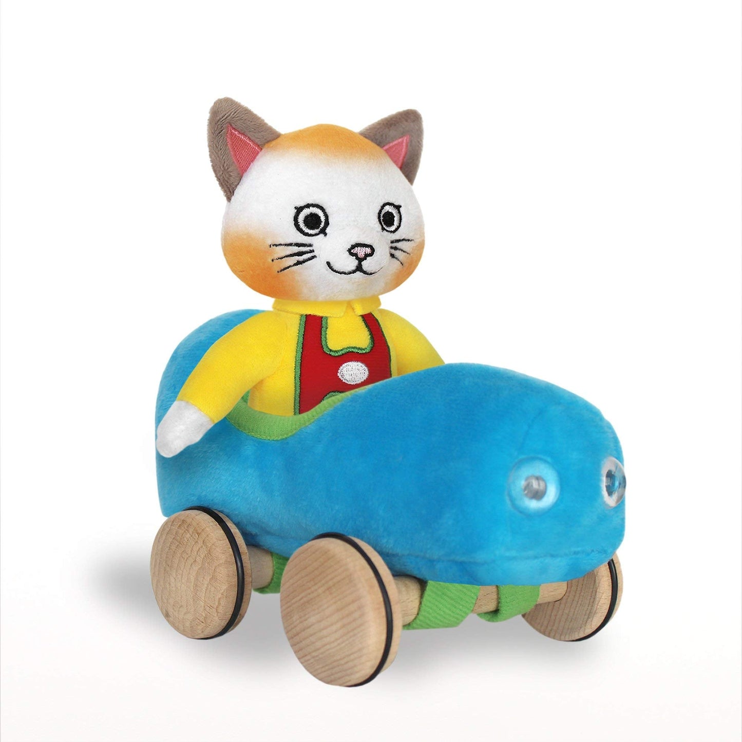 YOTTOY Richard Scarry Huckle Cat 2-in-1 Soft Toy & Bus Car