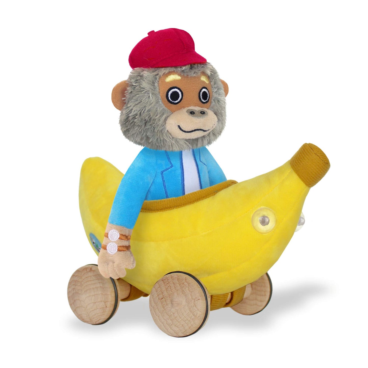 YOTTOY Richard Scarry Bananas Gorilla 2-in-1 Bananamobile Soft Toy