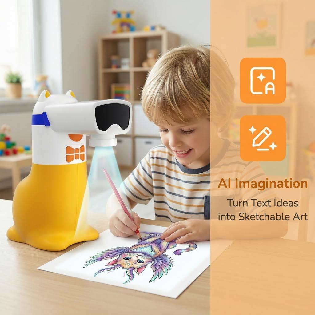 Yoturetoys AI Drawing Projector for Kids – Interactive Art & STEM Toy