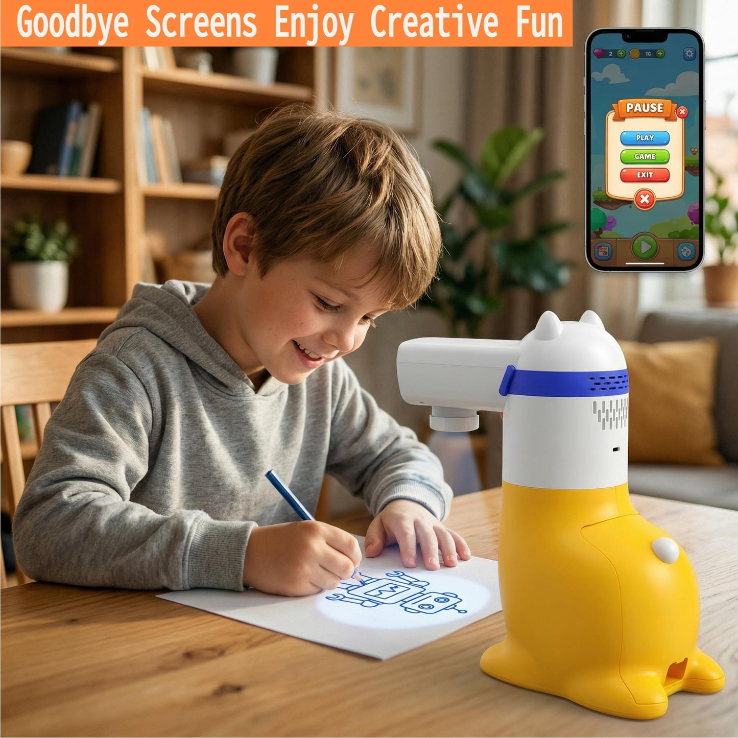 Yoturetoys AI Drawing Projector for Kids – Interactive Art & STEM Toy
