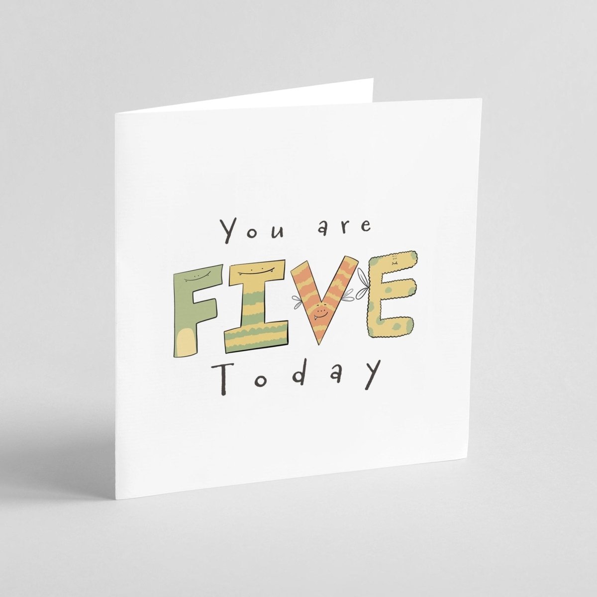 You Are 5 Today – Fun Milestone For Kids | Greeting Card