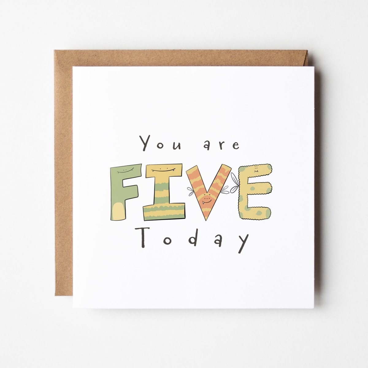 You Are 5 Today – Fun Milestone For Kids | Greeting Card