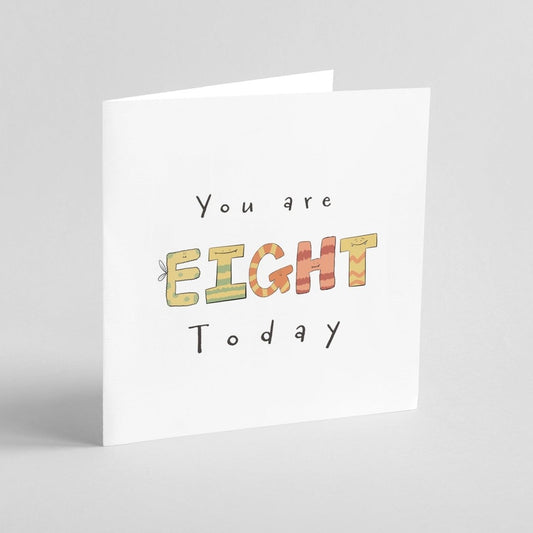 You Are 8 Today – Monster Greeting Card