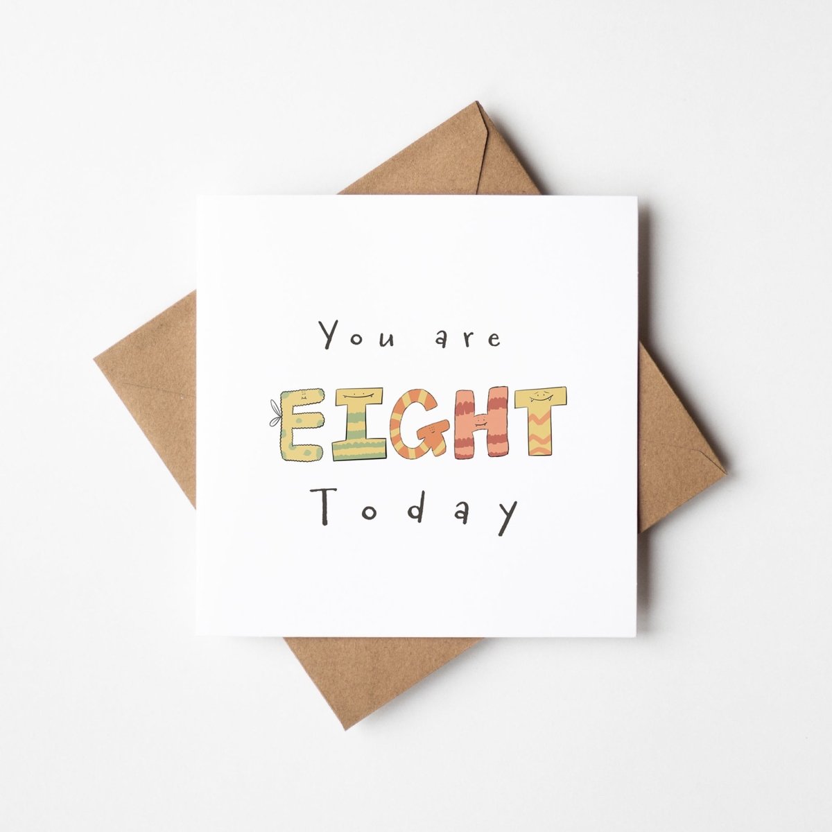 You Are 8 Today – Monster Greeting Card