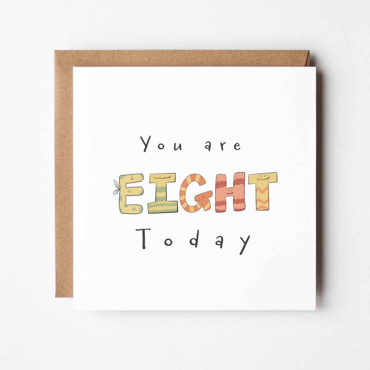 You Are 8 Today – Monster Greeting Card