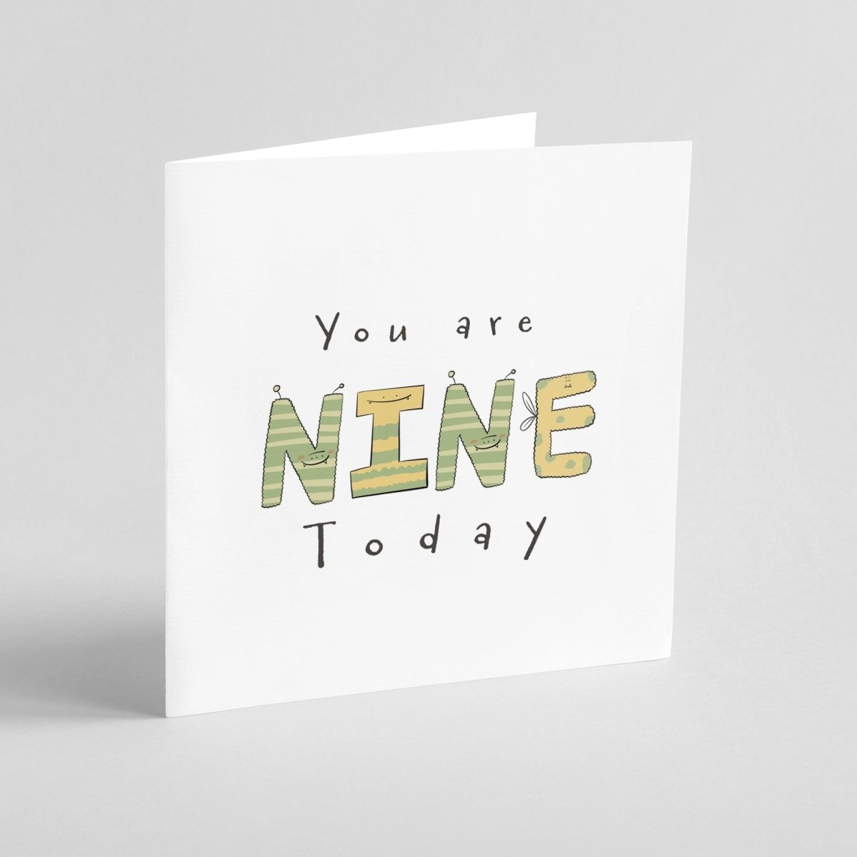 You Are 9 Today – Fun Monster Milestone Greeting Card