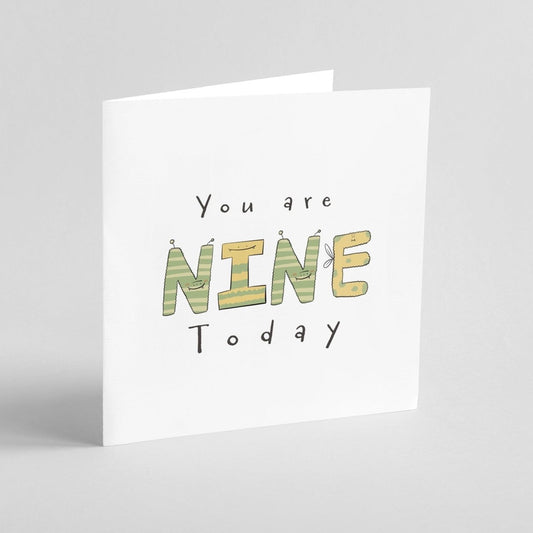 You Are 9 Today – Fun Monster Milestone Greeting Card