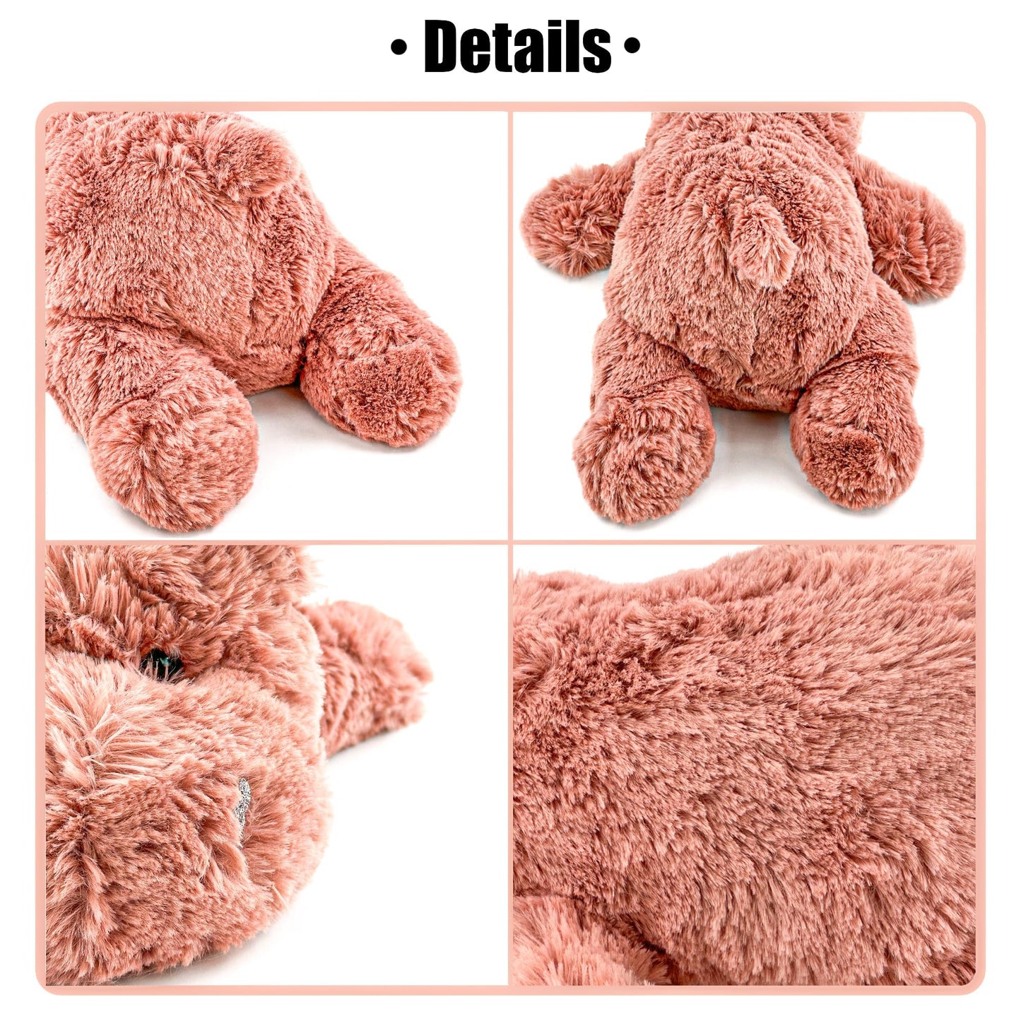 YOUBLEK 20-Inch Weighted Plush Toy (4 lb) — Sensory Comfort Pillow for Home, School, and Office