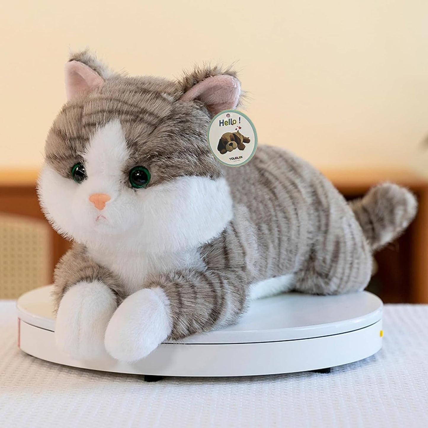 YOUBLEK 19-Inch Cat Weighted Plush – Realistic 3 lb Sensory Comfort
