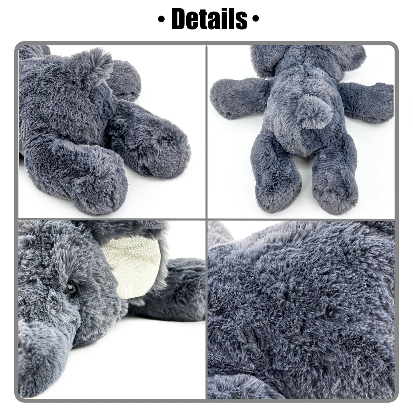 YOUBLEK 20-Inch Weighted Elephant Plush Toy | 4 lb Sensory Comfort for Home & School