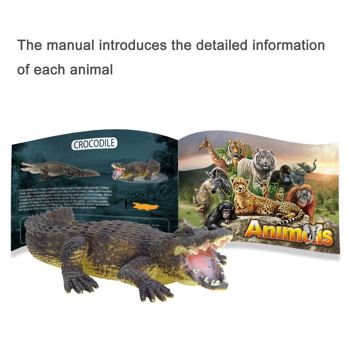YouCute 15 Animal Toys Set – Realistic Safari Animals with Play Mat