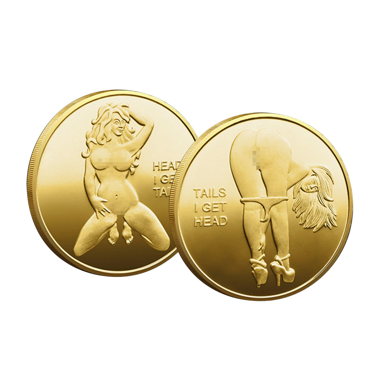 YOUNEEDFUL 2025 2PCS Double-Side Heads & Tails Coin – Fun Valentine Prank Gift